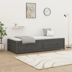 vidaXL Tagesbett Grau 80x200 cm Massivholz Kiefer