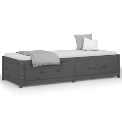 vidaXL Tagesbett Grau 80x200 cm Massivholz Kiefer