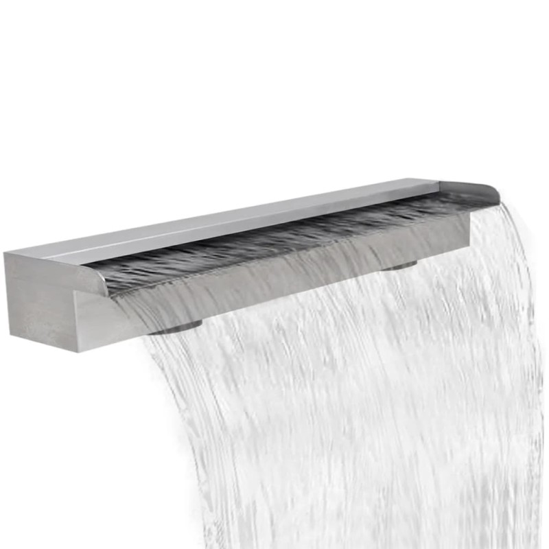vidaXL Pool-Wasserfall Fontäne Rechteckig Edelstahl 90 cm vidaXL Pool-Wasserfall Fontäne Rechteckig Edelstahl 90 cm