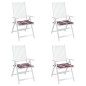 vidaXL Gartenstuhl-Kissen 4Stk. Rot Karomuster 50x50x3cm Oxford-Gewebe