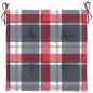 vidaXL Gartenstuhl-Kissen 4Stk. Rot Karomuster 50x50x3cm Oxford-Gewebe