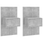 vidaXL Wand-Nachttische 2 Stk. Betongrau vidaXL Wand-Nachttische 2 Stk. Betongrau