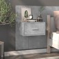 vidaXL Wand-Nachttische 2 Stk. Betongrau vidaXL Wand-Nachttische 2 Stk. Betongrau