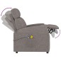 vidaXL Massagesessel Elektrisch Taupe Stoff vidaXL Massagesessel Elektrisch Taupe Stoff