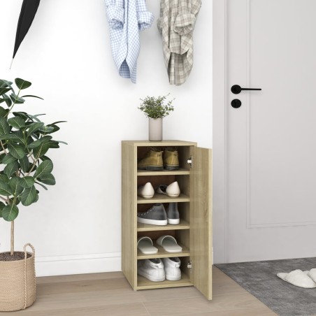vidaXL Schuhschrank Sonoma-Eiche 32x35x70 cm Holzwerkstoff