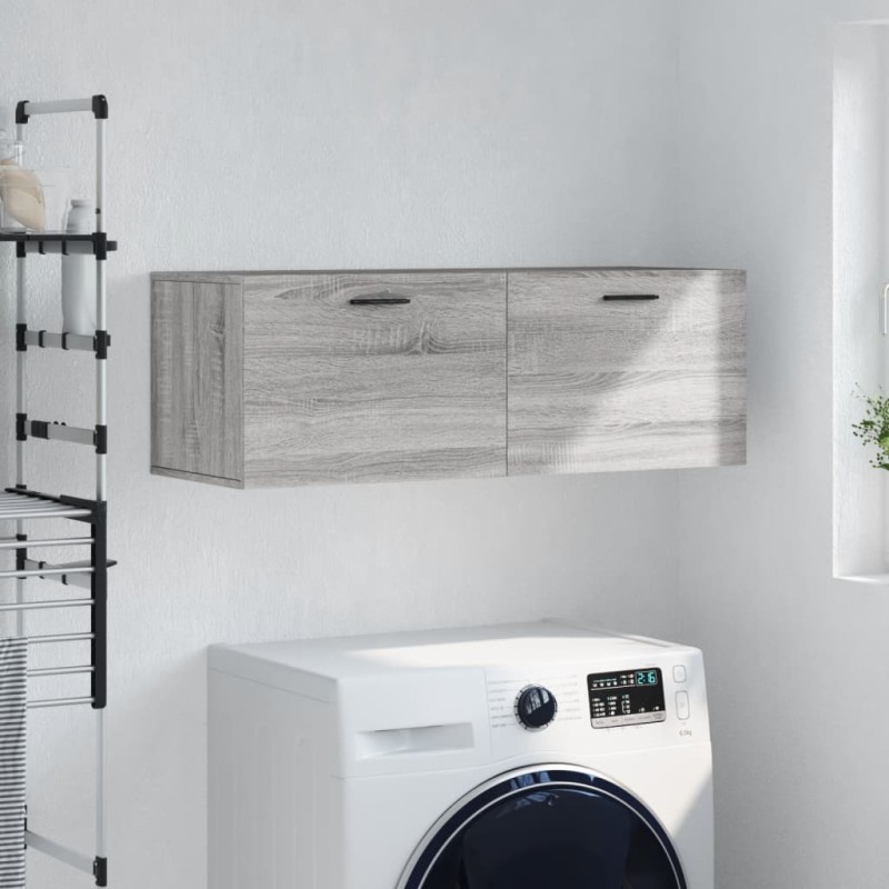 vidaXL Wandschrank Grau Sonoma 100x36,5x35 cm Holzwerkstoff vidaXL Wandschrank Grau Sonoma 100x36,5x35 cm Holzwerkstoff