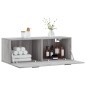 vidaXL Wandschrank Grau Sonoma 100x36,5x35 cm Holzwerkstoff vidaXL Wandschrank Grau Sonoma 100x36,5x35 cm Holzwerkstoff
