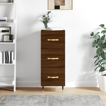 vidaXL Sideboard Braun Eichen-Optik 34,5x34x90 cm Holzwerkstoff