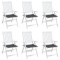 Gartenstuhl-Kissen 6 Stk. Anthrazit 50x50x3 cm Oxford-Gewebe Gartenstuhl-Kissen 6 Stk. Anthrazit 50x50x3 cm Oxford-Gewebe