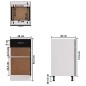 vidaXL Schubunterschrank Schwarz 40x46x81,5 cm Holzwerkstoff vidaXL Schubunterschrank Schwarz 40x46x81,5 cm Holzwerkstoff