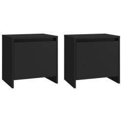 vidaXL Nachttische 2 Stk. Schwarz 45x34x44,5 cm Holzwerkstoff