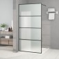 vidaXL Duschwand für Walk-In Dusche Schwarz 100x195 cm ESG Mattiert vidaXL Duschwand für Walk-In Dusche Schwarz 100x195 cm ESG Mattiert