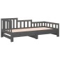 vidaXL Tagesbett Ausziehbar Grau 2x(80x200) cm Massivholz Kiefer vidaXL Tagesbett Ausziehbar Grau 2x(80x200) cm Massivholz Kiefer