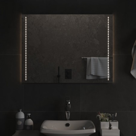 vidaXL LED-Badspiegel 80x60 cm