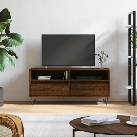 vidaXL TV-Schrank Braun Eichen-Optik 100x34,5x44,5 cm Holzwerkstoff