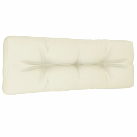 vidaXL Palettenkissen Creme 120x40x12 cm Stoff