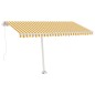 vidaXL Standmarkise Manuell Einziehbar 400x350 cm Gelb/Weiß vidaXL Standmarkise Manuell Einziehbar 400x350 cm Gelb/Weiß