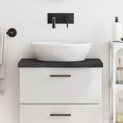 vidaXL Waschtischplatte Dunkelgrau 60x40x4 cm Massivholz Behandelt