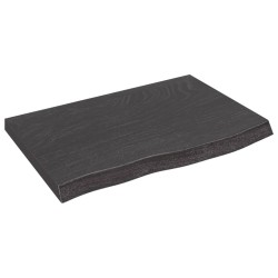 vidaXL Waschtischplatte Dunkelgrau 60x40x4 cm Massivholz Behandelt
