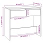 vidaXL Konsolentisch Betongrau 89x41x76,5 cm Holzwerkstoff vidaXL Konsolentisch Betongrau 89x41x76,5 cm Holzwerkstoff