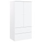 vidaXL Kleiderschrank ALTA Weiß 90x55x170 cm Massivholz Kiefer vidaXL Kleiderschrank ALTA Weiß 90x55x170 cm Massivholz Kiefer