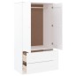 vidaXL Kleiderschrank ALTA Weiß 90x55x170 cm Massivholz Kiefer vidaXL Kleiderschrank ALTA Weiß 90x55x170 cm Massivholz Kiefer