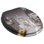 vidaXL Toilettensitze 2 Stk. mit Soft-Close-Deckel MDF New York-Design vidaXL Toilettensitze 2 Stk. mit Soft-Close-Deckel MDF New York-Design