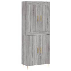 vidaXL Highboard Grau Sonoma 69,5x34x180 cm Holzwerkstoff