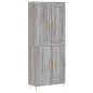 vidaXL Highboard Grau Sonoma 69,5x34x180 cm Holzwerkstoff vidaXL Highboard Grau Sonoma 69,5x34x180 cm Holzwerkstoff
