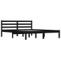 vidaXL Massivholzbett Kiefer 150x200 cm Schwarz vidaXL Massivholzbett Kiefer 150x200 cm Schwarz