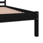 vidaXL Massivholzbett Kiefer 150x200 cm Schwarz vidaXL Massivholzbett Kiefer 150x200 cm Schwarz