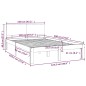 vidaXL Massivholzbett 120x190 cm vidaXL Massivholzbett 120x190 cm