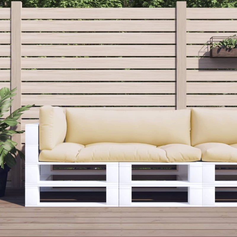 vidaXL Palettenkissen 3-tlg. Beige Stoff vidaXL Palettenkissen 3-tlg. Beige Stoff