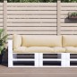 vidaXL Palettenkissen 3-tlg. Beige Stoff vidaXL Palettenkissen 3-tlg. Beige Stoff