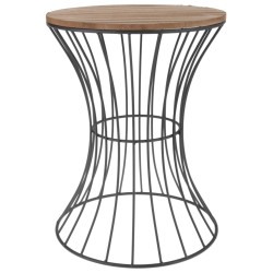 H&S Collection Beistelltisch Metall Beige