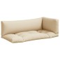 vidaXL Palettenkissen 3-tlg. Beige Stoff vidaXL Palettenkissen 3-tlg. Beige Stoff