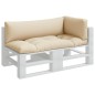 vidaXL Palettenkissen 3-tlg. Beige Stoff vidaXL Palettenkissen 3-tlg. Beige Stoff