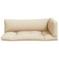 vidaXL Palettenkissen 3-tlg. Beige Stoff vidaXL Palettenkissen 3-tlg. Beige Stoff