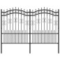 vidaXL Gartenzaun mit Speerspitzen Schwarz 190 cm Stahl vidaXL Gartenzaun mit Speerspitzen Schwarz 190 cm Stahl