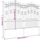 vidaXL Gartenzaun mit Speerspitzen Schwarz 190 cm Stahl vidaXL Gartenzaun mit Speerspitzen Schwarz 190 cm Stahl