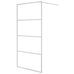 vidaXL Duschwand für Begehbare Dusche Silbern 100x195 cm ESG-Klarglas