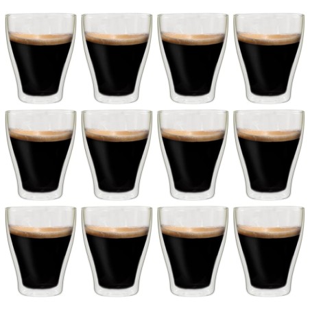 vidaXL Doppelwandige Latte-Macchiato-Gläser 12 Stk. 370 ml 