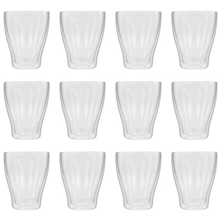 vidaXL Doppelwandige Latte-Macchiato-Gläser 12 Stk. 370 ml 