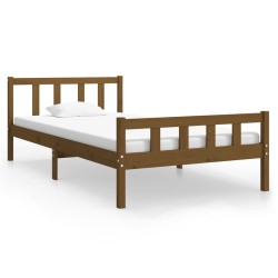 vidaXL Massivholzbett Honigbraun 90x200 cm