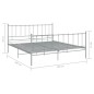 vidaXL Bett Grau Metall 200x200 cm vidaXL Bett Grau Metall 200x200 cm