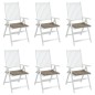 vidaXL Gartenstuhl-Kissen 6 Stk. Taupe 50x50x3 cm Oxford-Gewebe vidaXL Gartenstuhl-Kissen 6 Stk. Taupe 50x50x3 cm Oxford-Gewebe