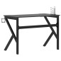 vidaXL Gaming-Schreibtisch mit K-Gestell Schwarz und Rot 110x60x75 cm vidaXL Gaming-Schreibtisch mit K-Gestell Schwarz und Rot 110x60x75 cm