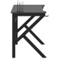 vidaXL Gaming-Schreibtisch mit K-Gestell Schwarz und Rot 110x60x75 cm vidaXL Gaming-Schreibtisch mit K-Gestell Schwarz und Rot 110x60x75 cm