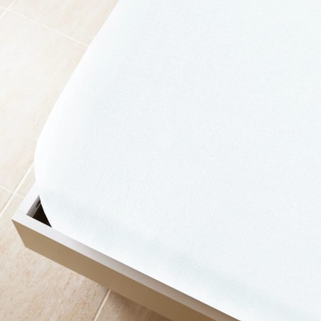 vidaXL Spannbettlaken Jersey Weiß 100x200 cm Baumwolle