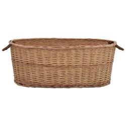vidaXL Holzkorb mit Tragegriffen 88 x 57 x 34 cm Natur Weide   